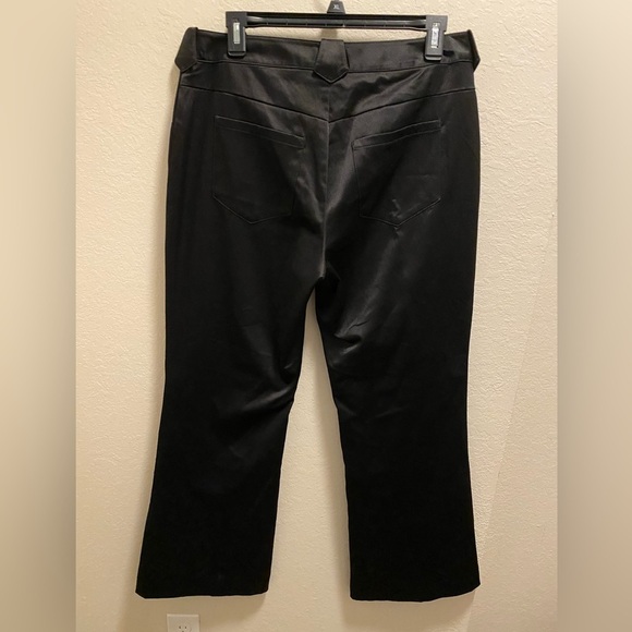 Anna Sui X INC Wide Leg Satin Black Western Style Pants Size 8 - Picture 6 of 9
